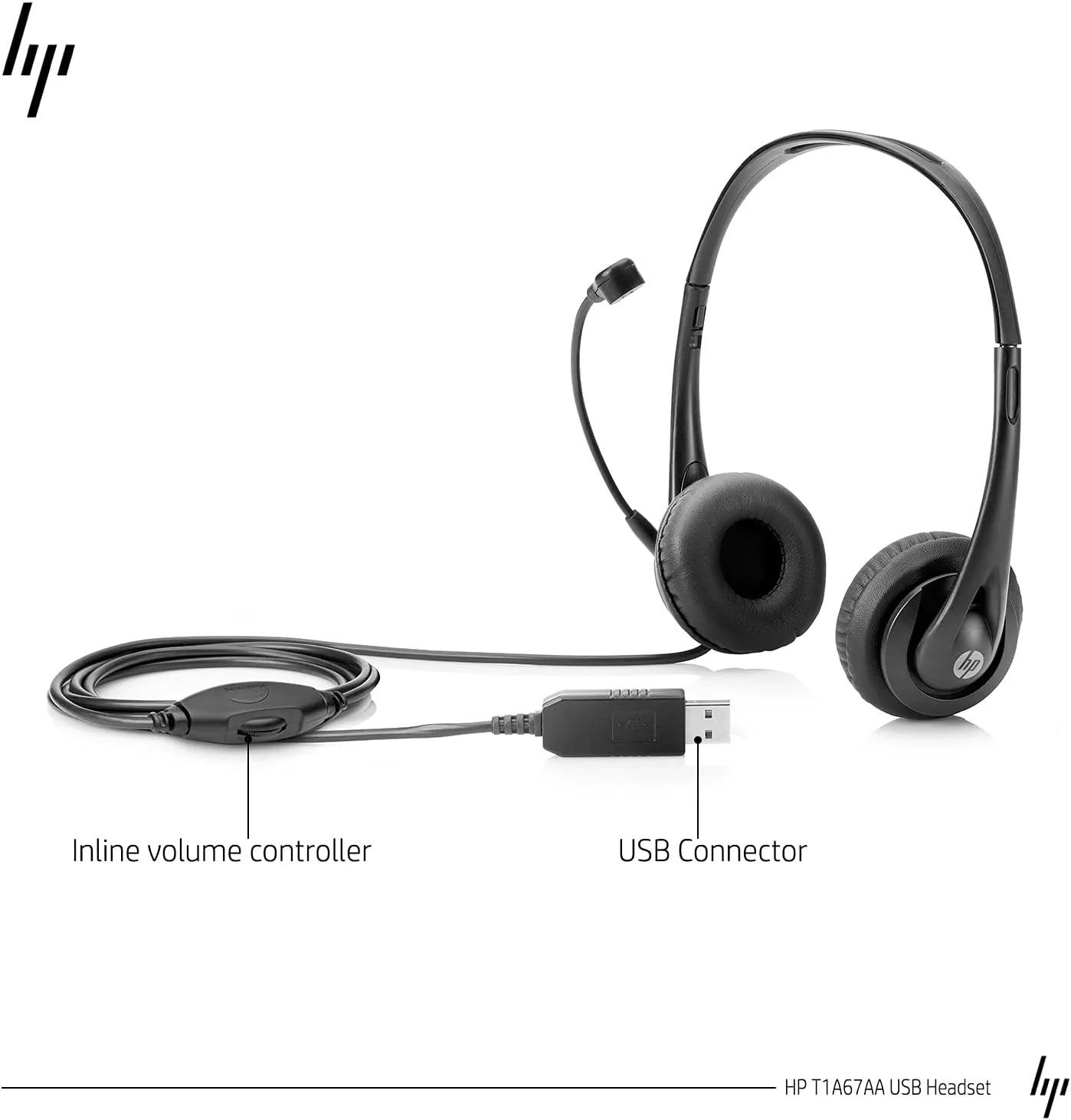 HP Stereo USB Headphone With Mic (‎T1A67AA) (Import) view 3